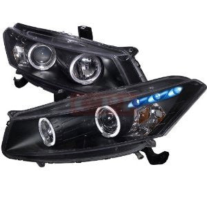 Honda Accord Halo Projector Headlight Black Housing