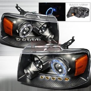 FORD 04-08 FORD F150 HALO PROJECTOR HEADLIGHT -BLACK PERFORMANCE 1 SET RH & LH 2004,2005,2006,2007,2008