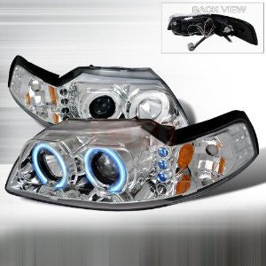 Ford 99-04 Ford Mustang - Chrome Ccfl Projector Head Lights/ Lamps -