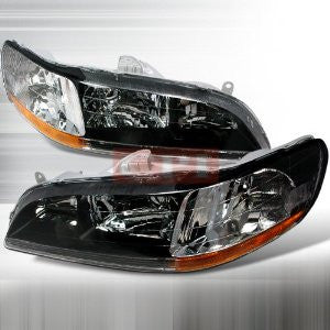 Honda 1998-2002 Honda Accord Jdm Black Headlights/ Head Lamps-Euro Style Performance 1998,1999,2000,2001,2002