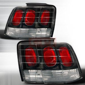 Ford 1999-2004 Ford Mustang Tail Lights /Lamps - Black