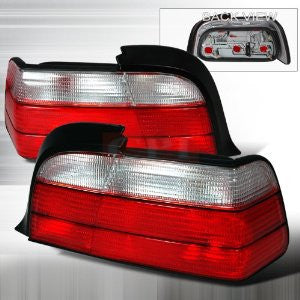 Bmw 1992-1998 Bmw E36 2Dr 3-Series Tail Lights /Lamps - Red/Clear 1 Set Rh&Lh Performance 1992,1993,1994,1995,1996,1997,1998