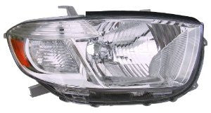 Toyota Highlander   08 (Base,Limited Model) Headlight (Chrome Housing) Head Lamp Passenger Side Rh