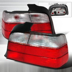 BMW 1992-1998 BMW E36 4DR 3-SERIES TAIL LIGHTS /LAMPS - RED/CLEAR 1 SET RH&LH PERFORMANCE 1992,1993,1994,1995,1996,1997,1998