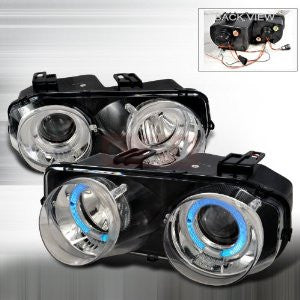 Acura 94-97 Acura Integra - Chrome Dual Halo Projector Head Lights/ Lamps -