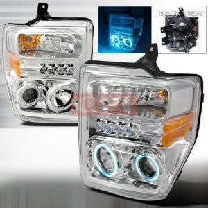 FORD 2008-2009 FORD F250/SUPERDUTY PROJECTOR HEAD LAMPS/ HEADLIGHTS 1 SET RH&LH   2008,2009