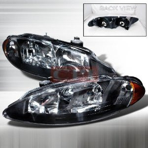 DODGE 1998-2004 DODGE INTREPID HEADLIGHTS/ HEAD LAMPS - BLACK-EURO STYLE PERFORMANCE 1998,1999,2000,2001,2002,2003,2004