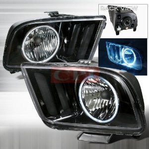 Ford 2005-2007 Ford Mustang Ccfl Halo Headlights/ Head Lamps-Euro Style Performance 2005,2006,2007-w