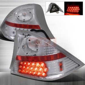 Honda 01-03 Civic Led Tail Light Chrome 2 Door