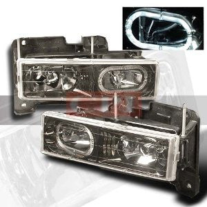 Chevy 1988-1998 Chevrolet Chevy C10 Full Size Halo Headlights/ Head Lamps-Euro Style Performance