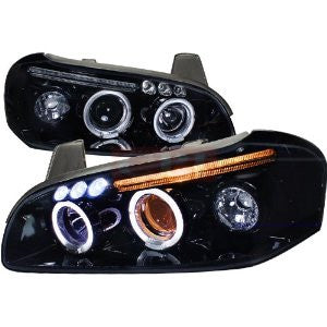 Nissan 00-01 Maxima Projector Headlight Gloss Black Housing Smoke Lens Performance 1 Set Rh & Lh 2000,2001