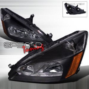 HONDA 03-UP HONDA ACCORD HEADLIGHTS /HEAD LAMPS/ LIGHTS - BLACK performance conversion kit  1 SET RH & LH  2003,2004