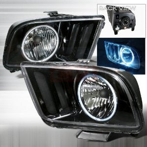 Ford 2005-2007 Ford Mustang Ccfl Halo Headlights/ Head Lamps-Euro Style-a