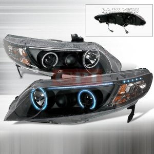 Honda 2006-2008 Honda Civic 4D Projector Head Lamps/ Headlights 1 Set Rh&Lh Performance 2006,2007,2008