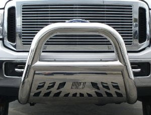 Chevrolet Silverado 2500 Hd 2007 Chev Silverado 2500 Classic Hd Big Horn Bar 4Inch W/Stainless Skid Grille Guards & Bull Bars Stainless