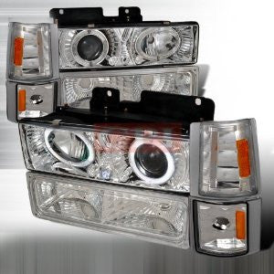 GMC 94-98 GMC PICK UP - 8 PC PROJECTOR HEAD LIGHTS/ LAMPS & CORNER LIGHTS & BUMPER LIGHTS - COMBO PERFORMANCE 1 SET RH & LH 1994,1995,1996,1997,1998