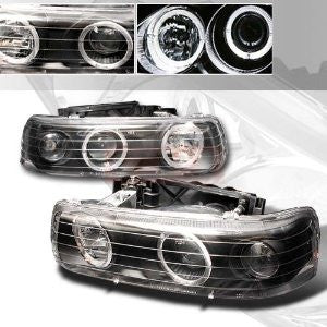 Chevrolet 1999-2002 Chevy Silverado Halo Projector Head Lamps/ Headlights -Bc