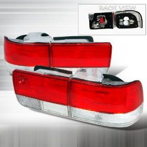 HONDA 1992-1993 HONDA ACCORD TAIL LIGHTS /LAMPS - RED/CLEAR 1 SET RH&LH PERFORMANCE 1992,1993