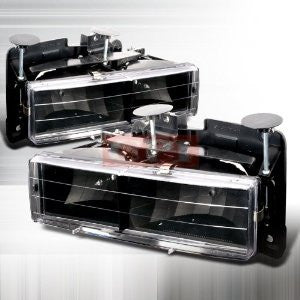 CHEVY 1988-1998 CHEVROLET CHEVY C10 TRUCK HEADLIGHTS/ HEAD LAMPS-EURO 1988,1989,1990,1991,1992,1993,1994,1995,1996,1997,1998