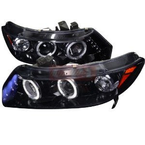 Honda Civic Smoked Lens Gloss Black Housing Projector Headlights