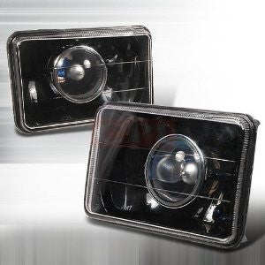 Universal 4 X 6 Projector Head Lamps/ Headlights Black