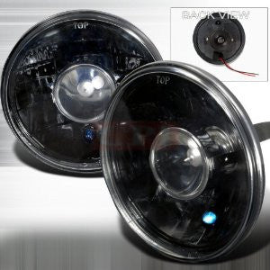 Universal 7 Projector Head Lamps/ Headlights - Round W/H4