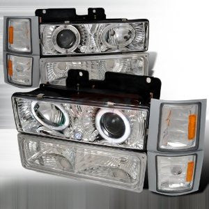 Chevrolet/ Chevy 94-98 C10 - 8 Pc Projector Head Lights/ Lamps & Corner Lights & Bumper Lights - Combo