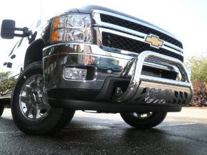 GMC SIERRA 3500 HD   GMC SIERRA 2500 HD BULL BAR 3' BULL BAR WITH STAINLESS SKID  Guards & Bull Bars Stainless