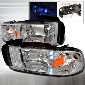 Dodge 94-01 Dodge Ram - Chrome 1Pc Led Head Lights/ Lamps - Rs