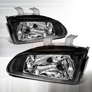 Ford 1992-2004 Ford Econoline Van Headlights/ Head Lamps-Euro Style