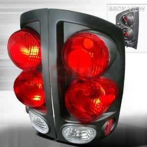 Dodge 2002-2003 Dodge Ram Pick Up 3D Tail Lights /Lamps Black