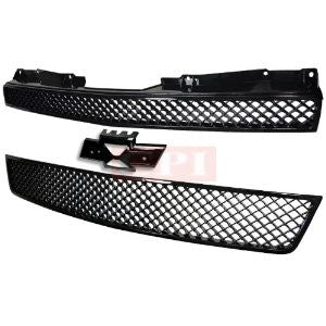 Chevy 07-11 Chevy Tahoe 2 Pieces Mesh Front Grille Upper And Lower Black