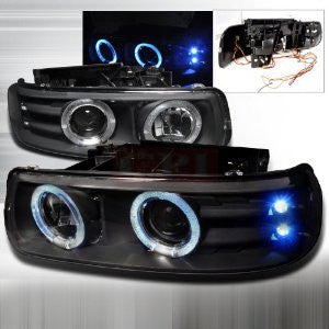 Chevy 99-03 Chevy Silverado Halo Projector Headlight - Black