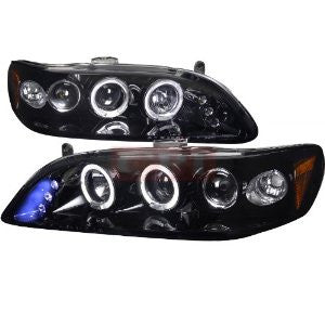 Honda Accord Smoked Lens Gloss Black Housing Projector Headlights-o