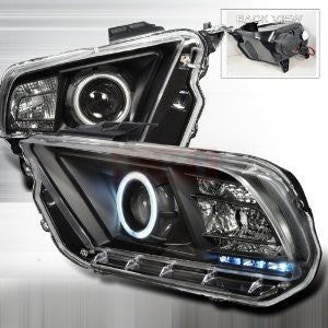 Ford 10-Up Ford Mustang Ccfl Projector Headlights/ Head Lamp /Light. Black