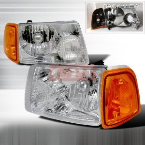 Ford 2001-2004 Ford Ranger Headlights/ Head Lamps +Corner-Euro Style Performance 2001,2002,2003,2004