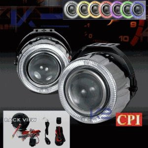 UNIVERASAL HALO FOG LIGHTS/ LAMPS PROJECTOR - 7 COLOR PERFORMANCE 1 SET RH & LH