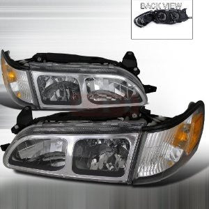 Toyota 93-97 Corolla Headlight + Corner Light Chrome