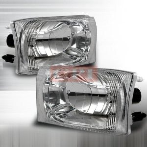 FORD 1999-2004 FORD F250 EXCURSION HEADLIGHTS/ HEAD LAMPS-EURO STYLE   1999,2000,2001,2002,2003,2004