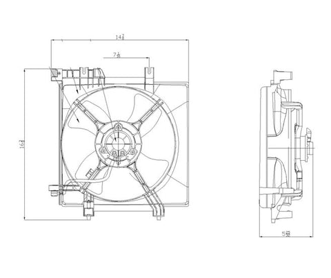 Subaru 09-10 Subaru Forester (W/O Turbo) Radiator Cooling Fan Assembly (1) Pc Replacement 2009,2010