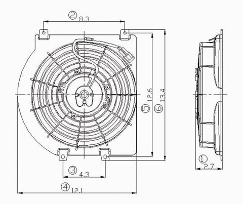 Isuzu 98-05 Isuzu Rodeo Condenser Cooling Fan Assembly (1) Pc Replacement 1998,1999,2000,2001,2002,2003,2004,2005