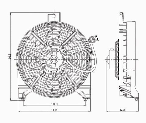 Nissan 04-06 Nissan Titan / Pathfinder Armada Condenser Cooling Fan Assembly (1) Pc Replacement 2004,2005,2006