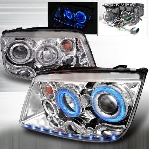 Volkswagen 99-04 Vw Jetta -Chrome Projector Head Lights/ Lamps - Apc