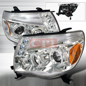 TOYOTA 2005-2007 TOYOTA TACOMA HALO LED PROJECTOR HEAD LAMPS/ HEADLIGHTS 1 SET RH&LH   2005,2006,2007