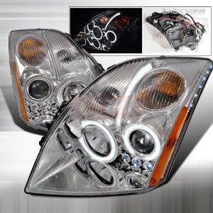 Nissan 07-08 Nissan Sentra Ccfl Projector Headlight - Chrome - With Center Ccfl Bar & Side Led