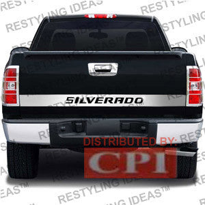 Chevrolet 2007-2009 Chevrolet Silverado Silverado 63.5Inch Chrome Plated Stainless Steel Tailgate Accent/ Decal /Lettering