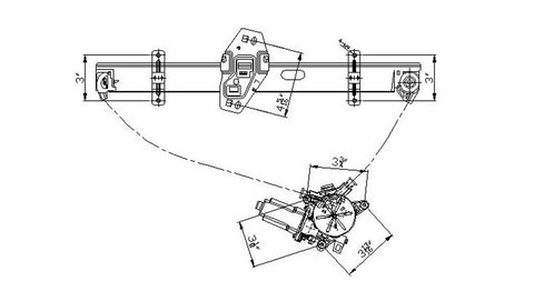 Honda 98-02 Honda Accord Sedan Power Window Regulator Assembly Front Rh (1) Pc Replacement 1998,1999,2000,2001,2002