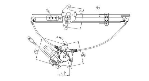 Nissan 94-97 Nissan Altima Power Window Regulator Assembly Front Rh (1) Pc Replacement 1994,1995,1996,1997