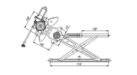 Toyota 95-04 Toyota Tacoma Power Window Regulator Assembly Front Rh (1) Pc Replacement 1995,1996,1997,1998,1999,2000,2001,2002,2003,2004