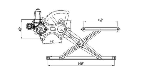 Toyota 03-08 Toyota Matrix Power Window Regulator Assembly Front Rh (1) Pc Replacement 2003,2004,2005,2006,2007,2008